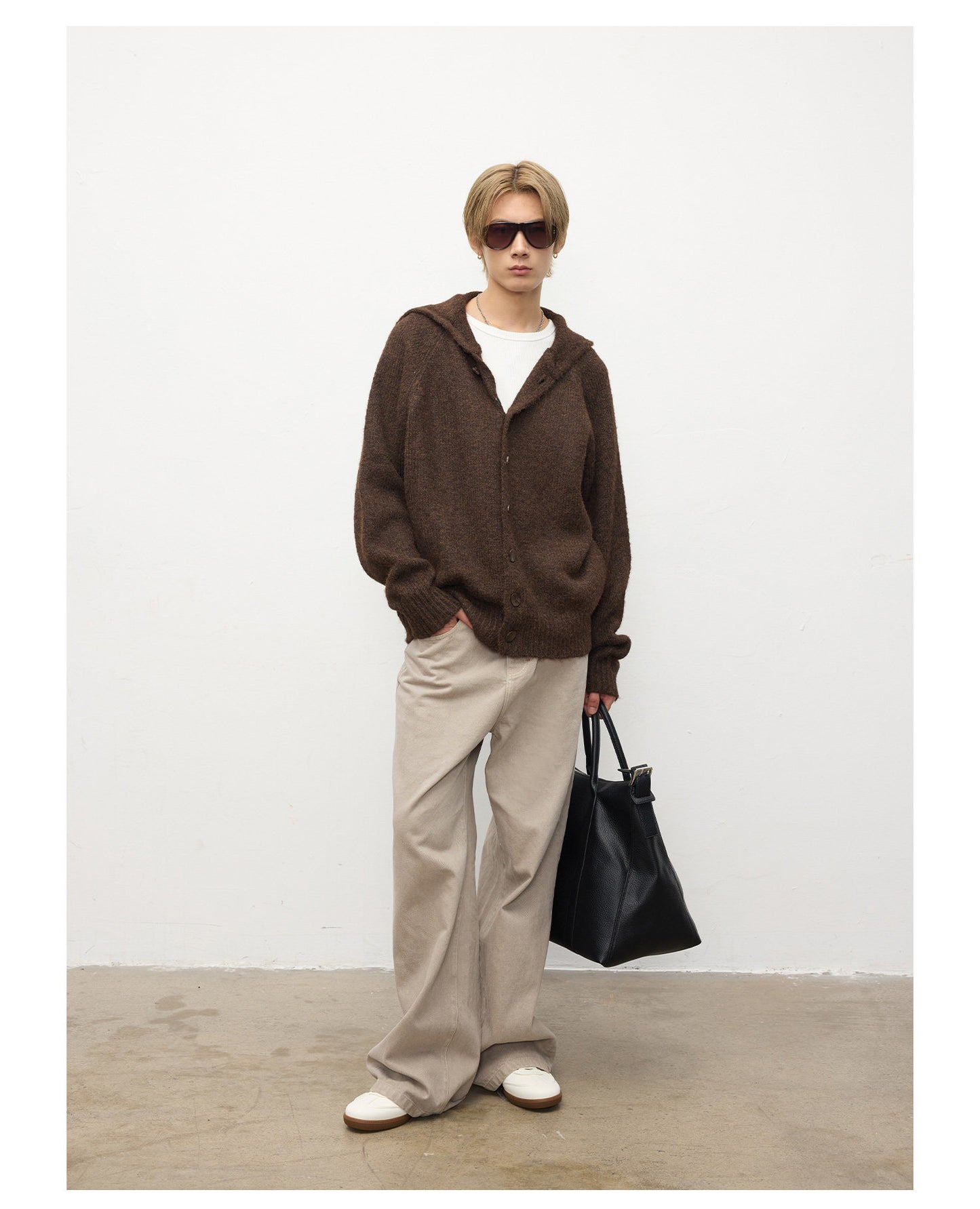 Mohair Hooded Cardigan