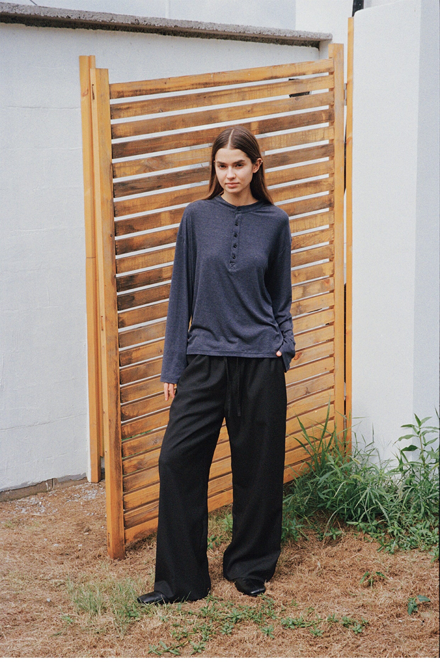 Drawstring Wide-Leg Pants