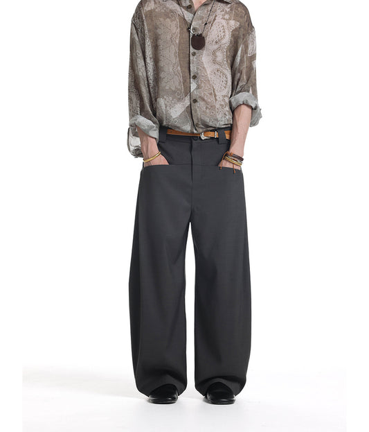 Casual pants with 3D wrinkle prevention