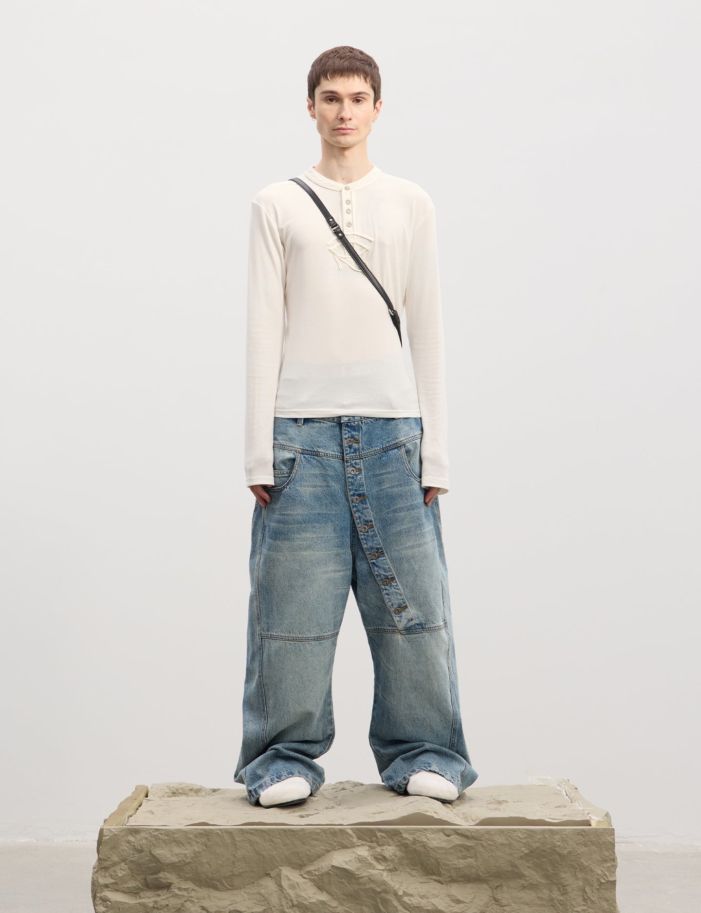Heavy-Duty Distressed Jeans