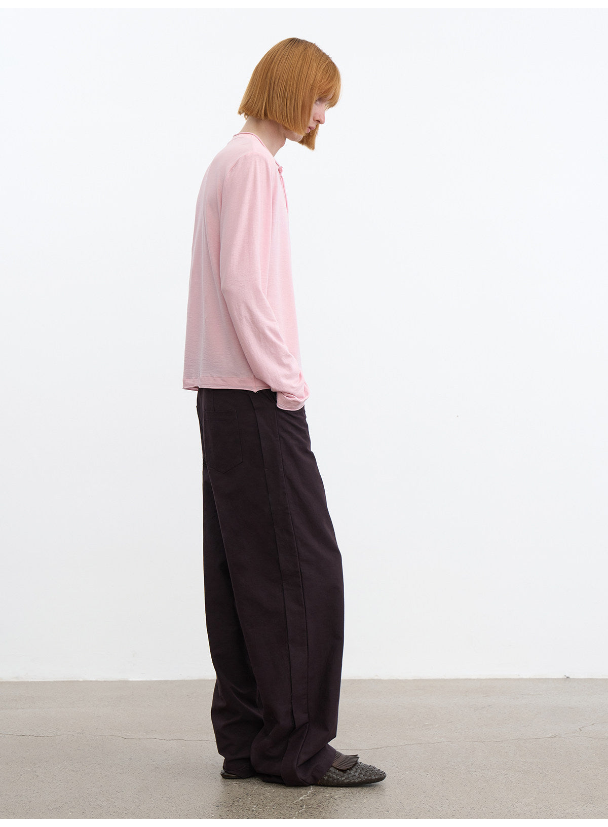 Casual Pants with Side Ribbing