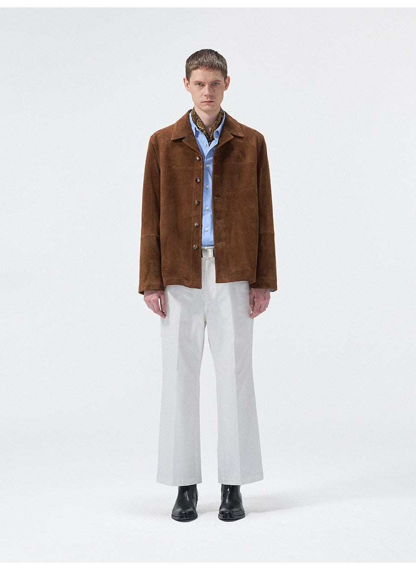 Multi-Pocket Wash-Finished Cropped Pants