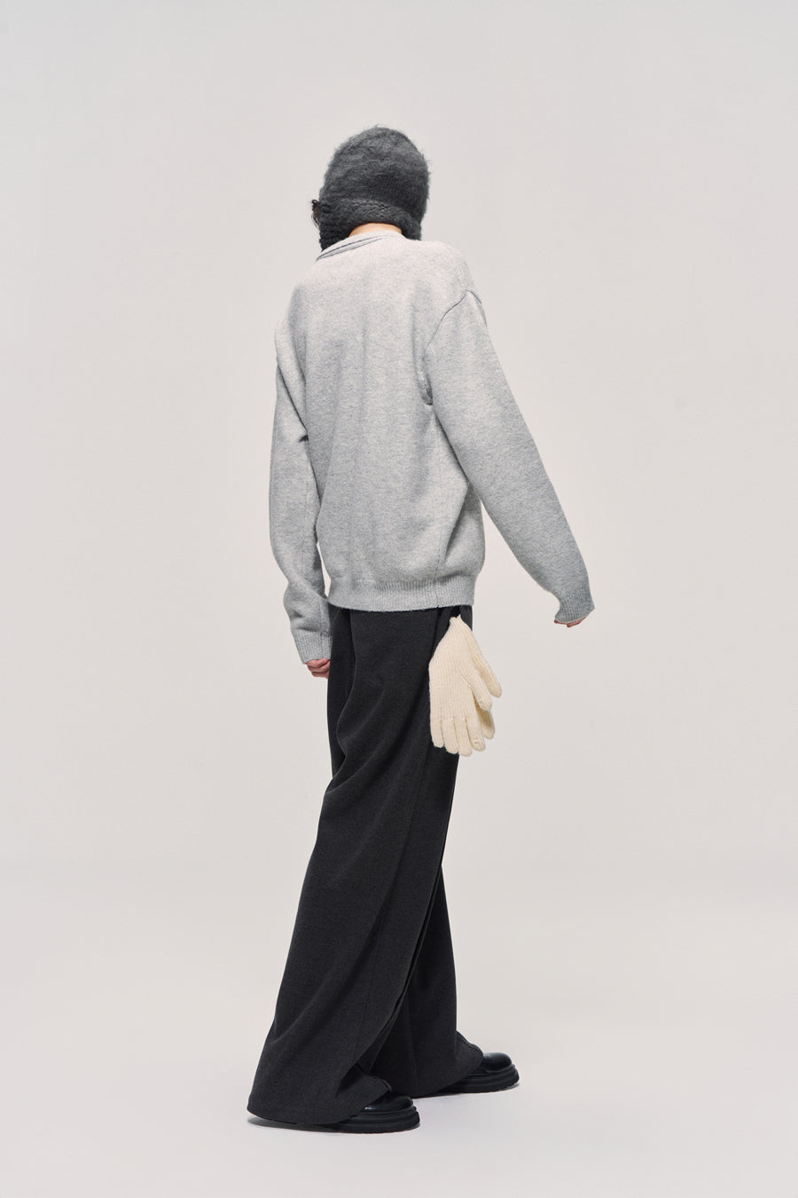 Bow Tie Round Neck Pullover Sweater