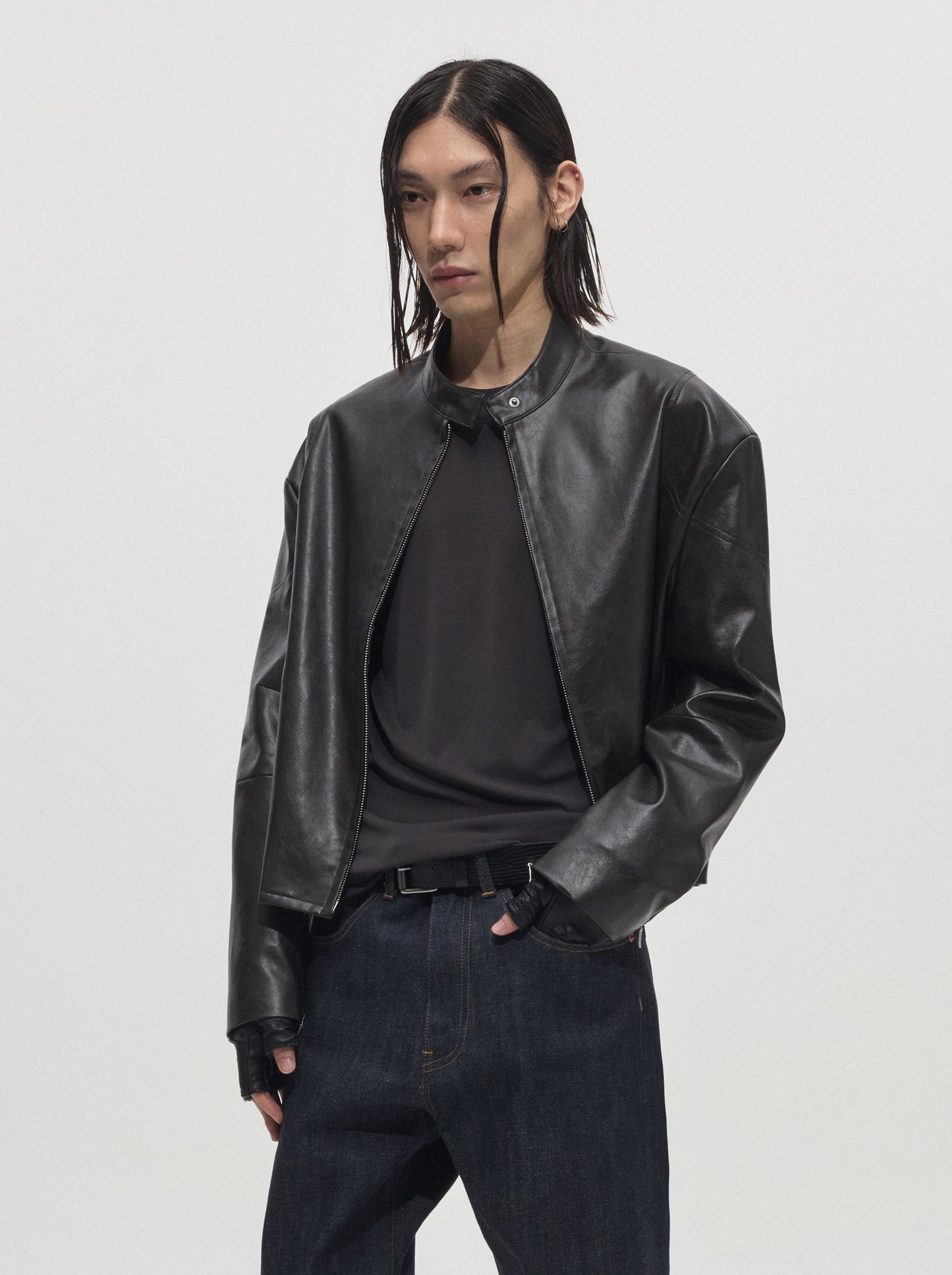Oversized Motorcycle Leather Jacket