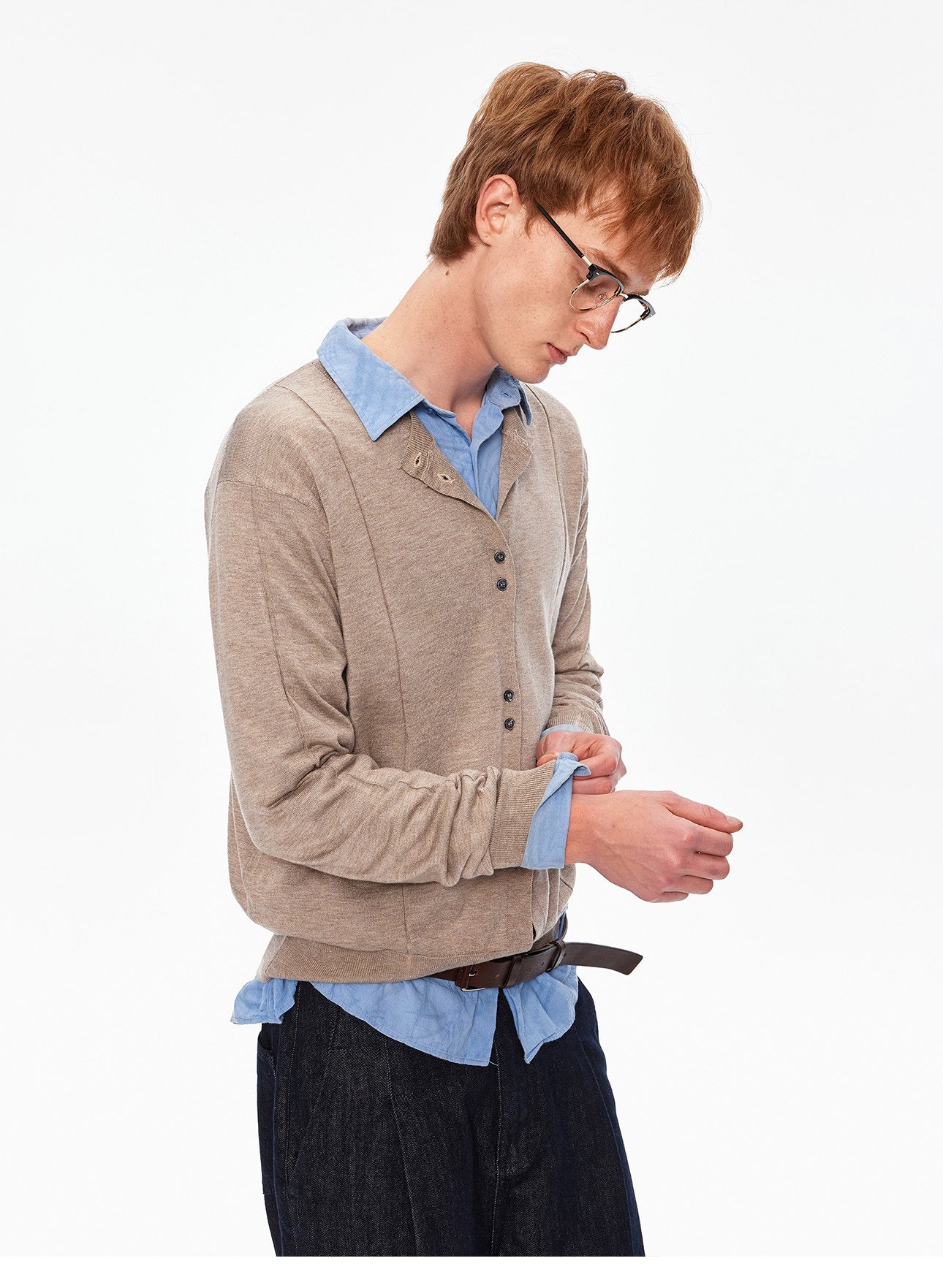 Mulberry Silk-Blend Knit Cardigan