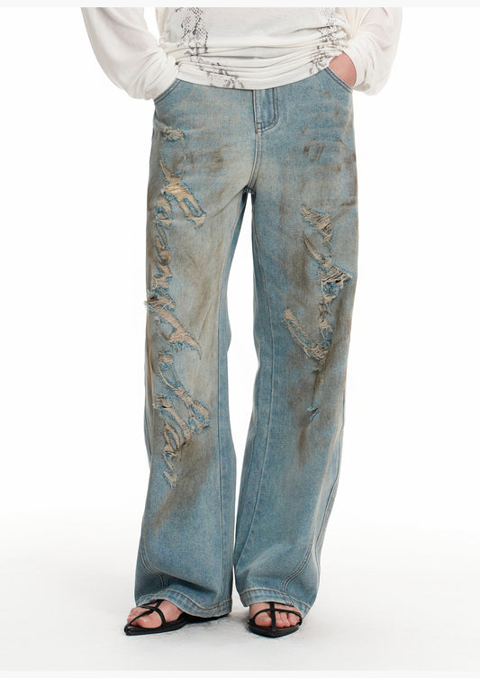 Women's Damaged Jeans