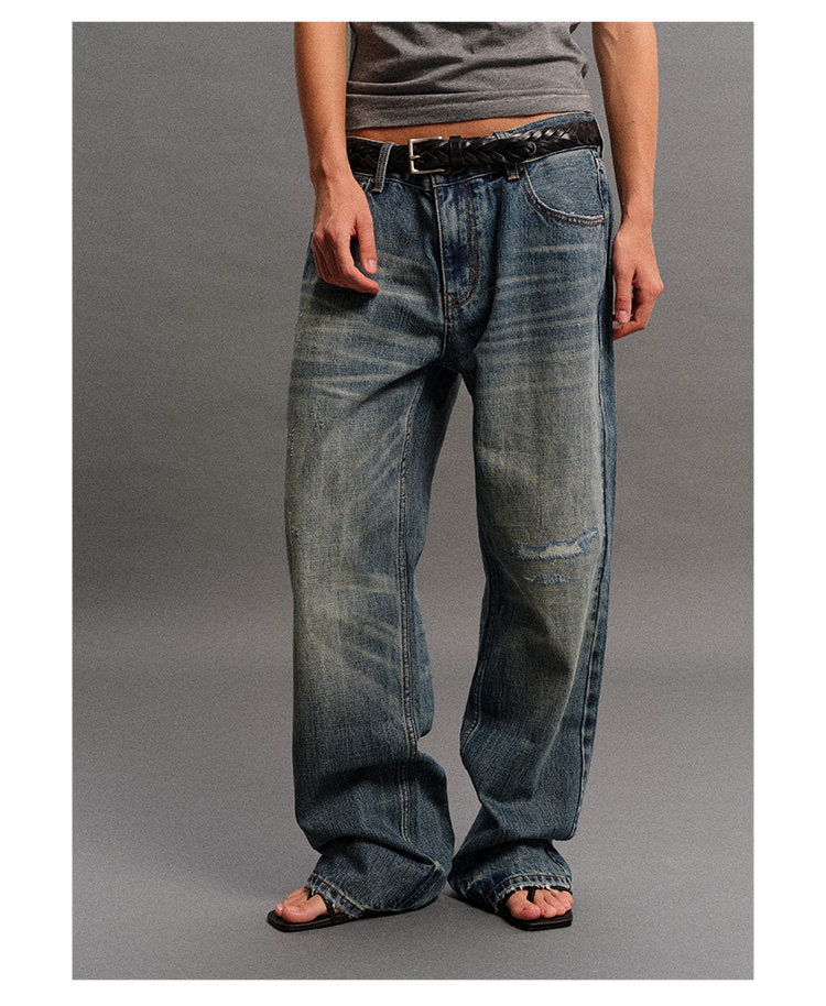 Vintage Washed Denim Jeans