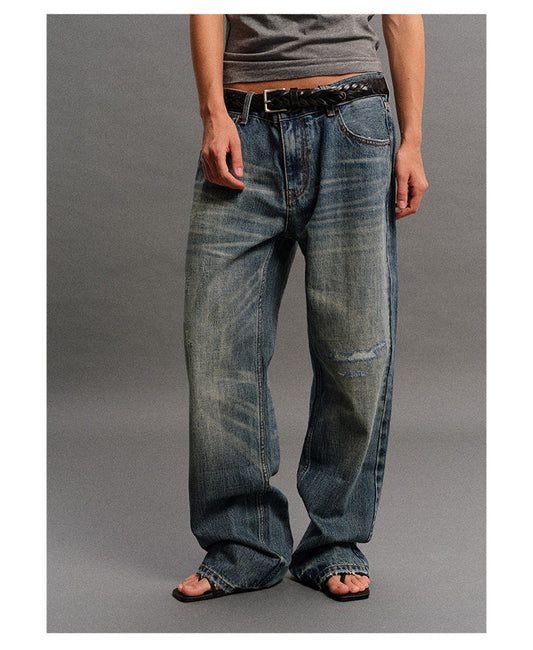 Vintage Washed Denim Jeans