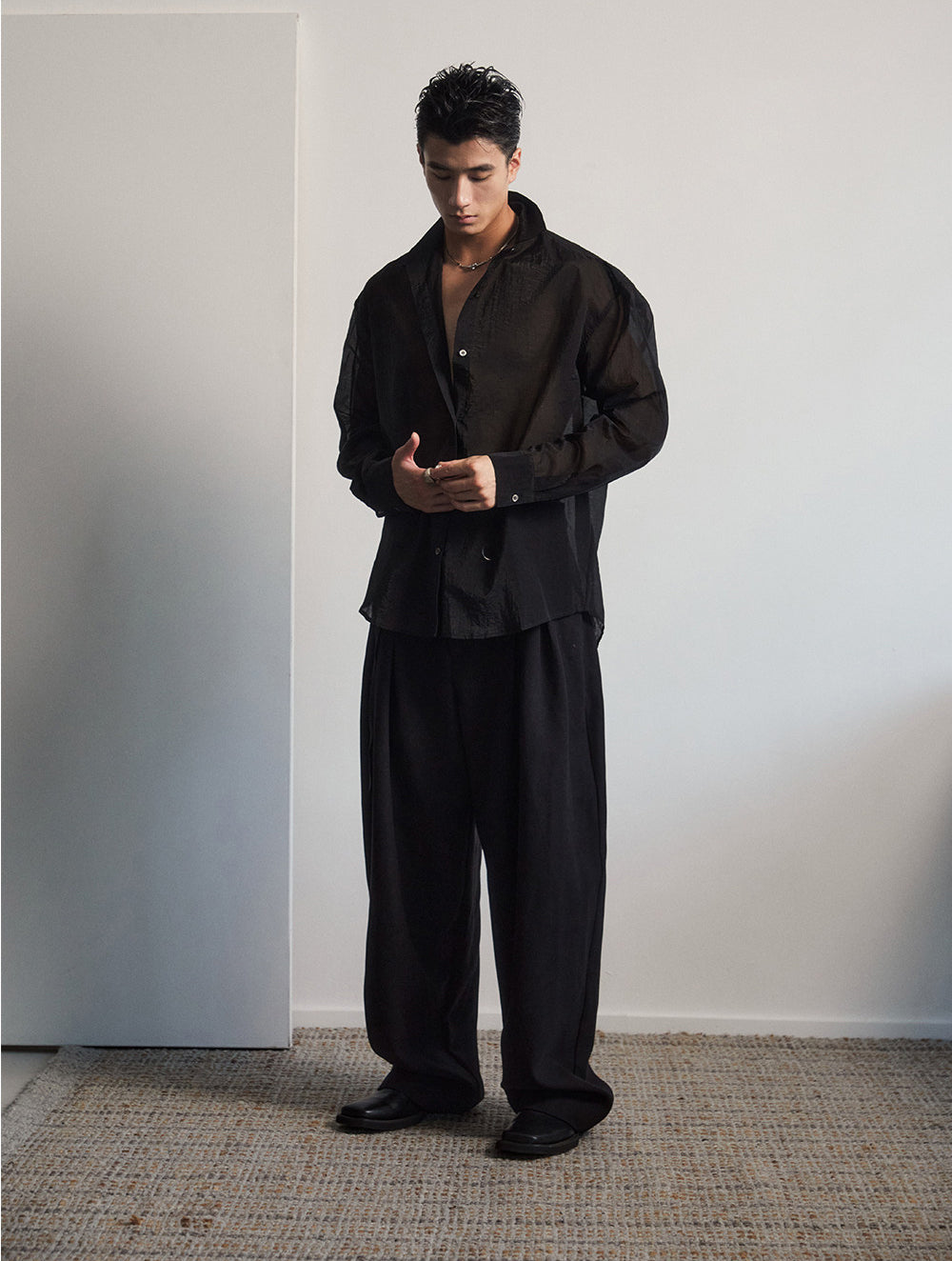 Two-Tone Textured Shirt