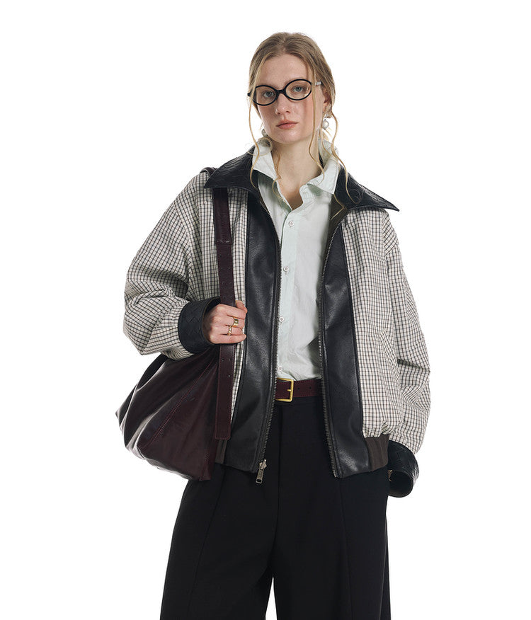 Reversible Oversized Woven Collar Jacket