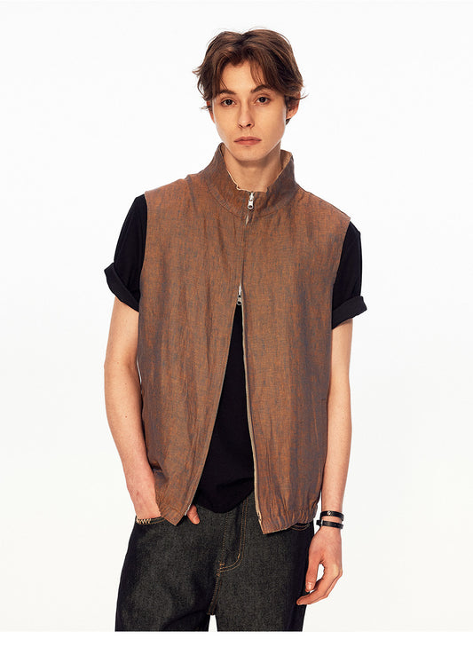Reversible Stand-Collar Vest