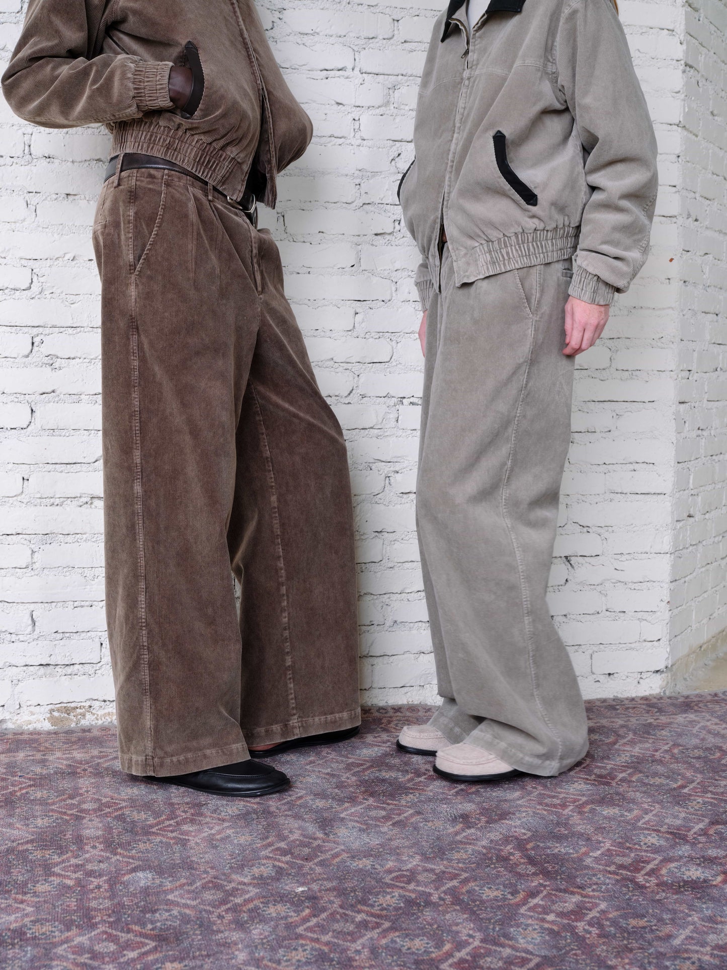 Double-Pleated Corduroy Pants