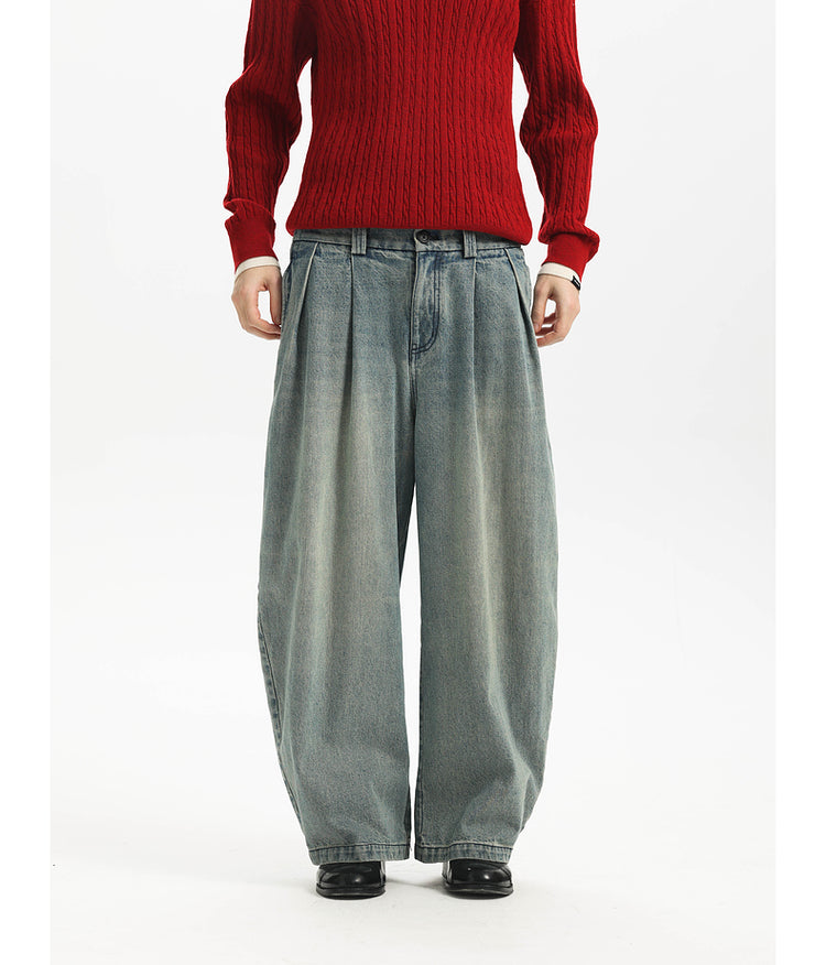 Wide Leg Scimitar Jeans