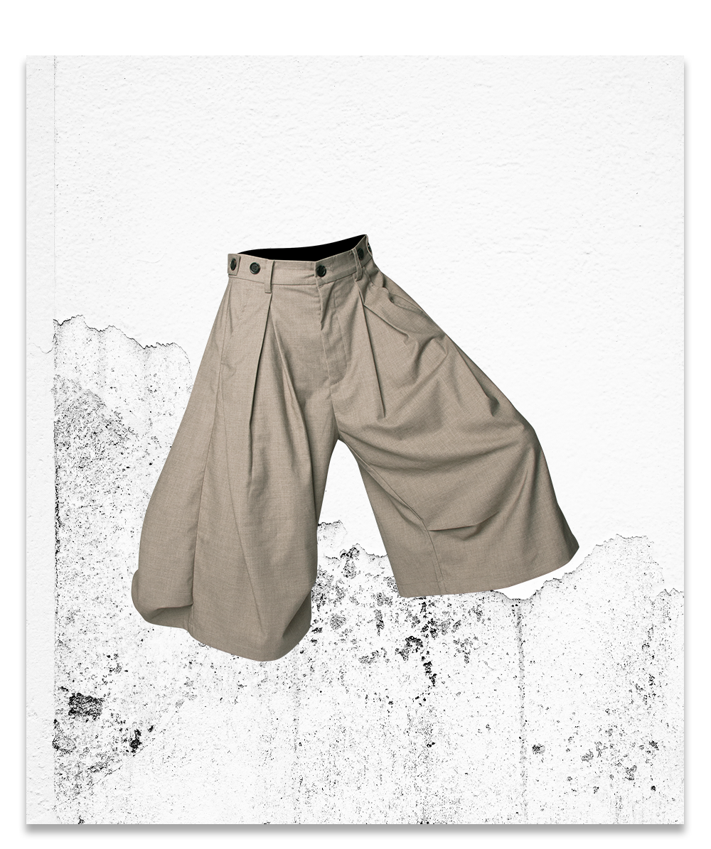 Draped cropped pants