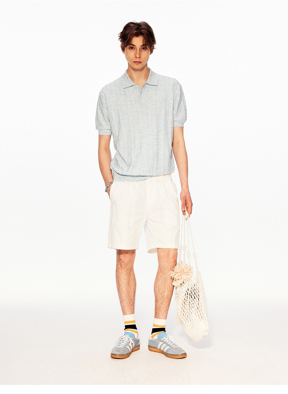 Breathable Knit Polo Shirt