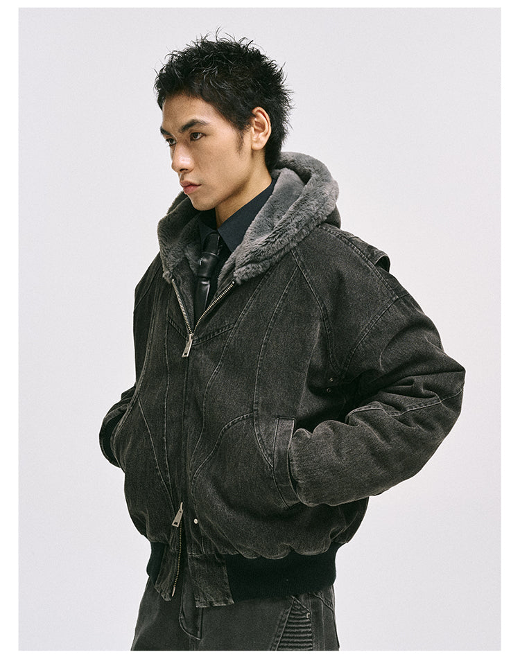 Heavy Canvas Mink Fur Jacket