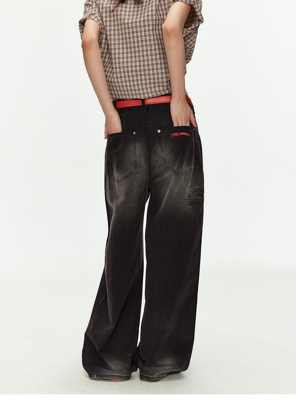 Retro Loose-Fit Wide-Leg Jeans