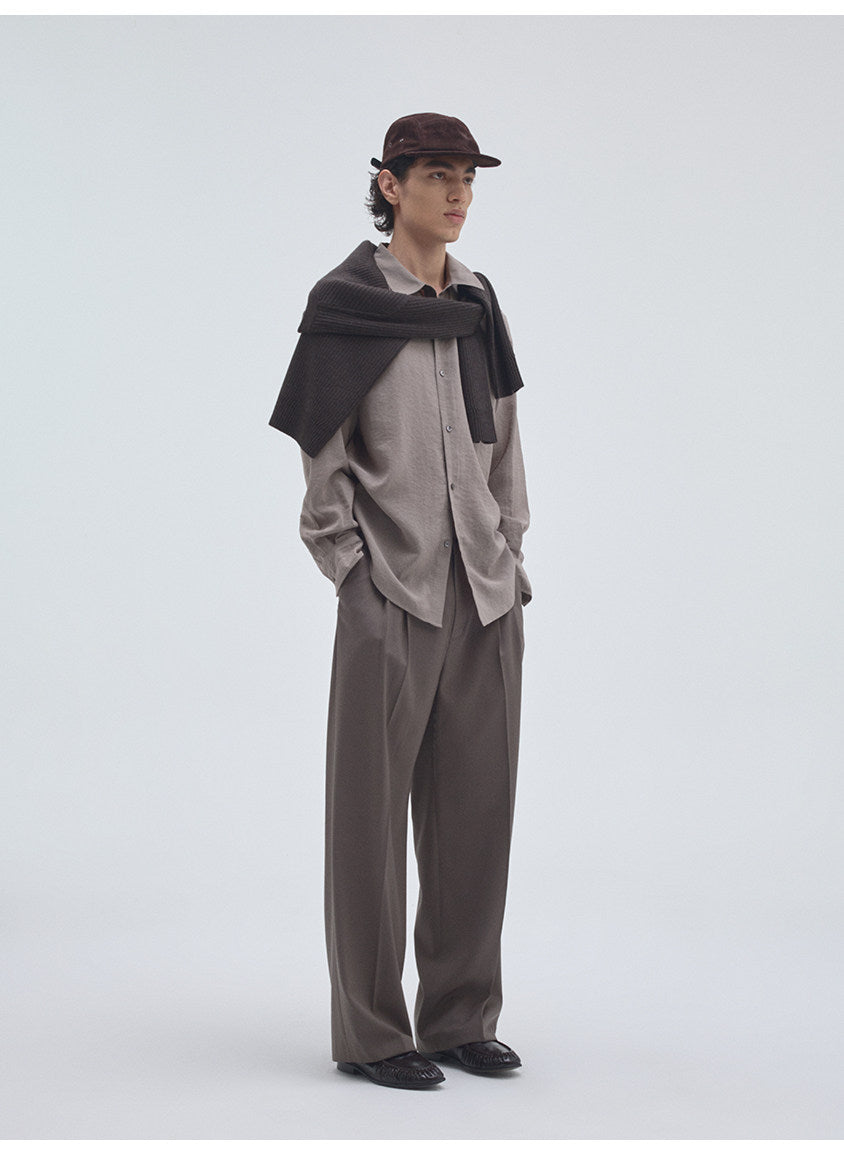 Classic Double-Tuck Casual Pants