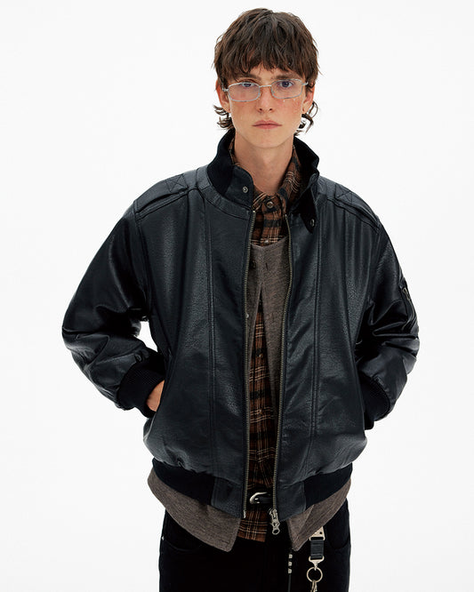 PU Leather Motorcycle Jacket