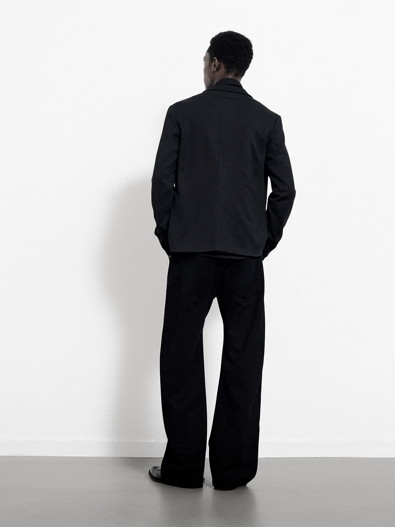 Box pleated sweatpants