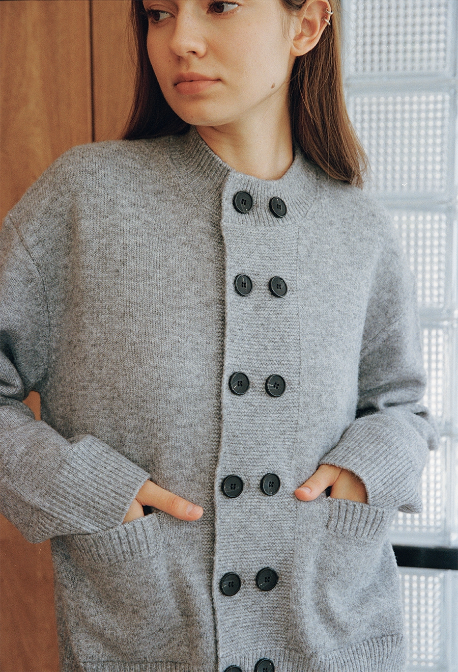 Double-breasted cardigan