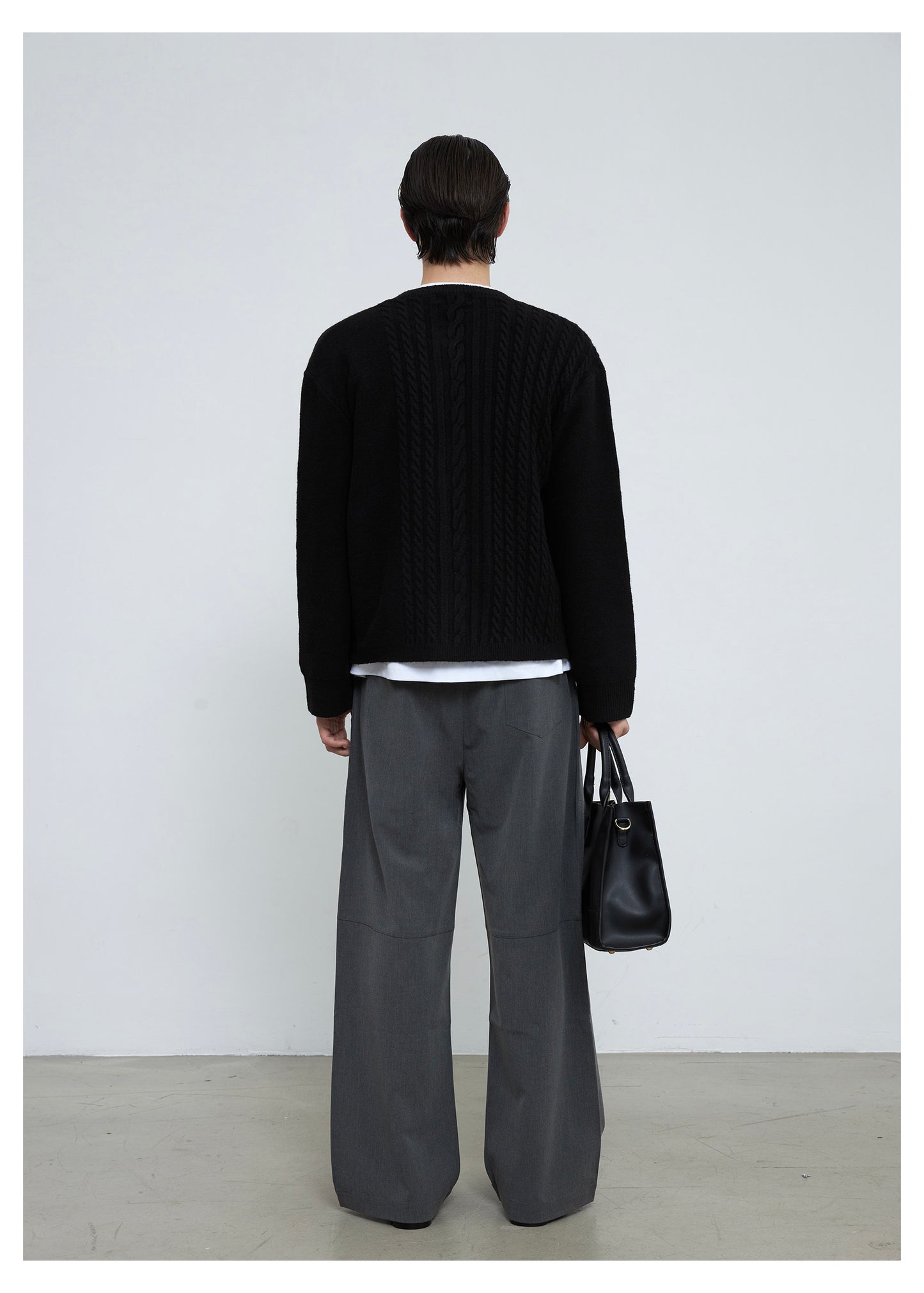 3D Pleated A-Line Casual Pants