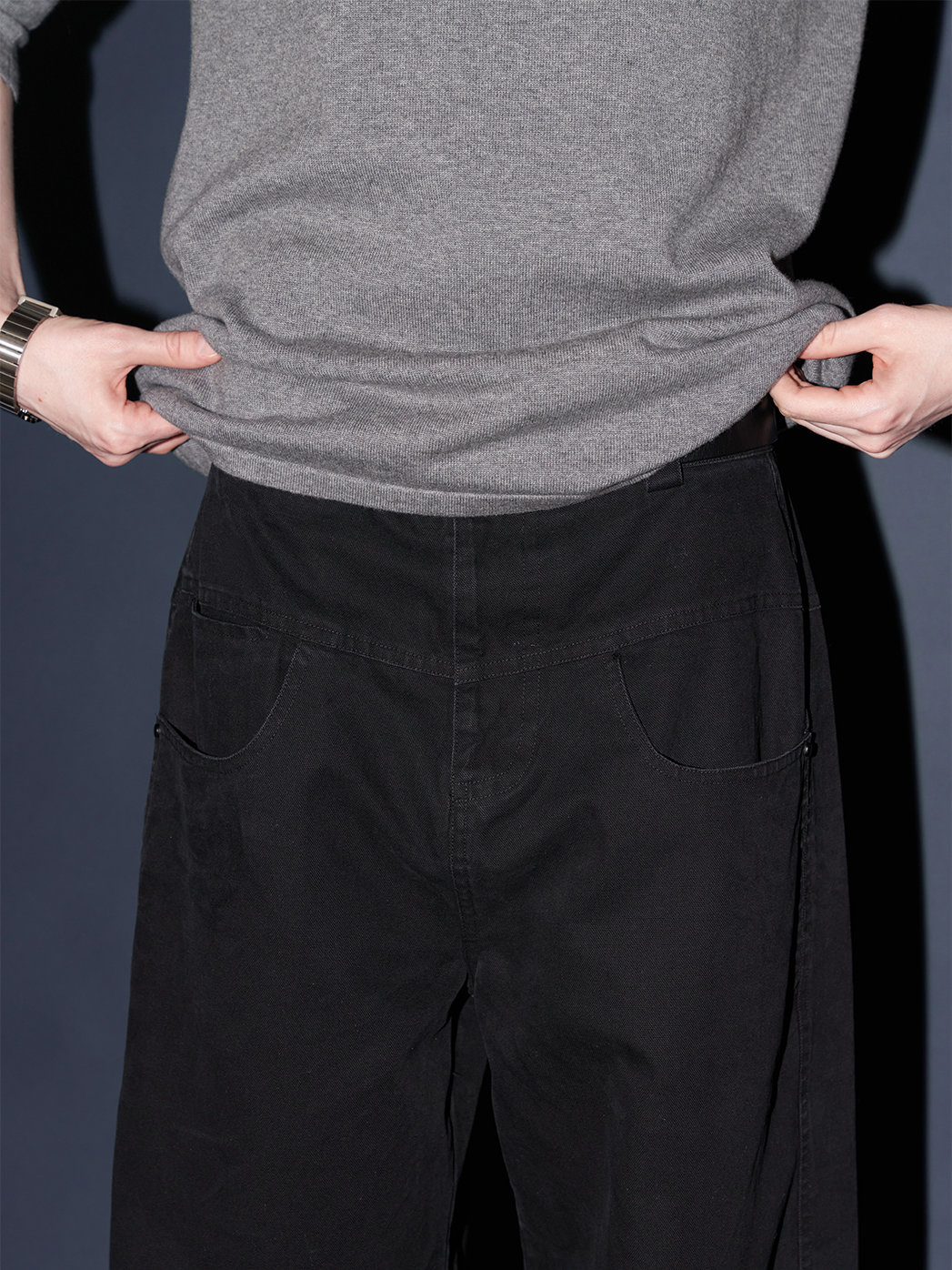 Straight-Leg Denim Pants