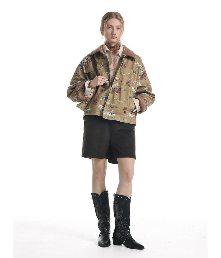 Vintage Horse Print Jacket