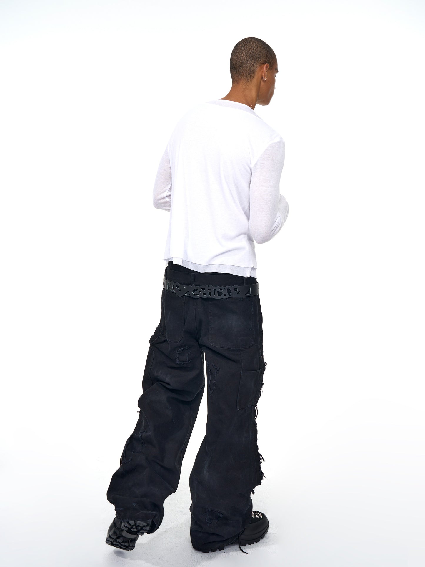 Fan Print Double Layer T-Shirt