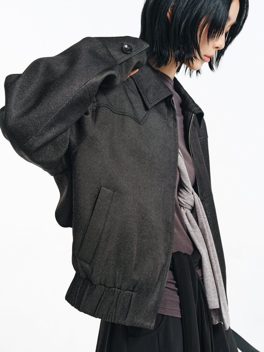 Short-length padded jacket