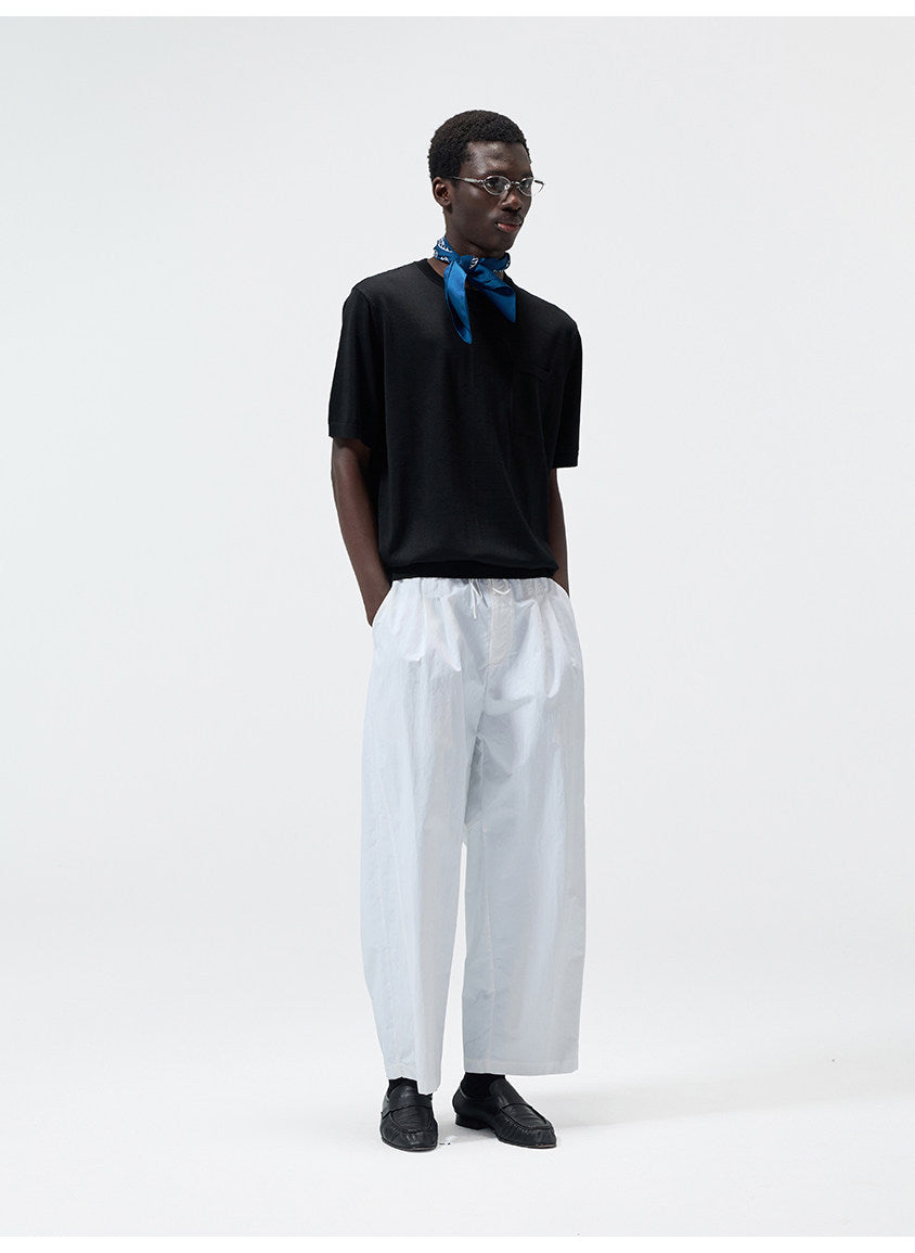 Pocket Crew-Neck Knit Shirt