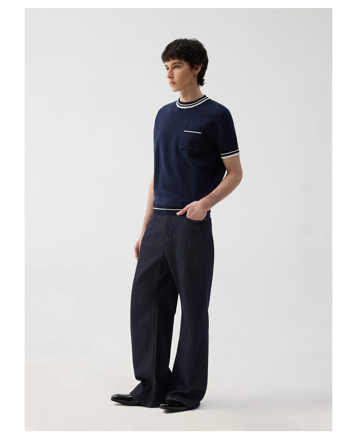 Casual Knit Crew Neck Shirt