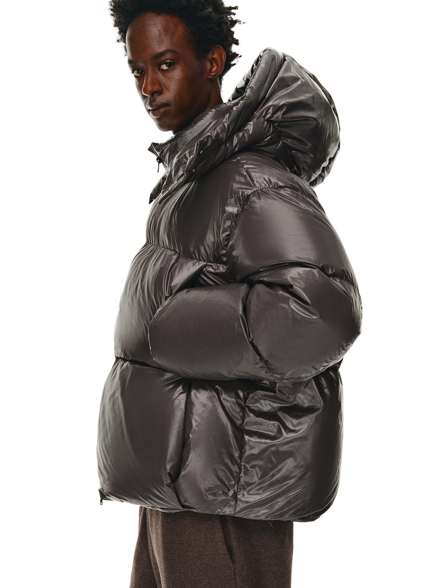 Detachable Hood Puffer Down Jacket