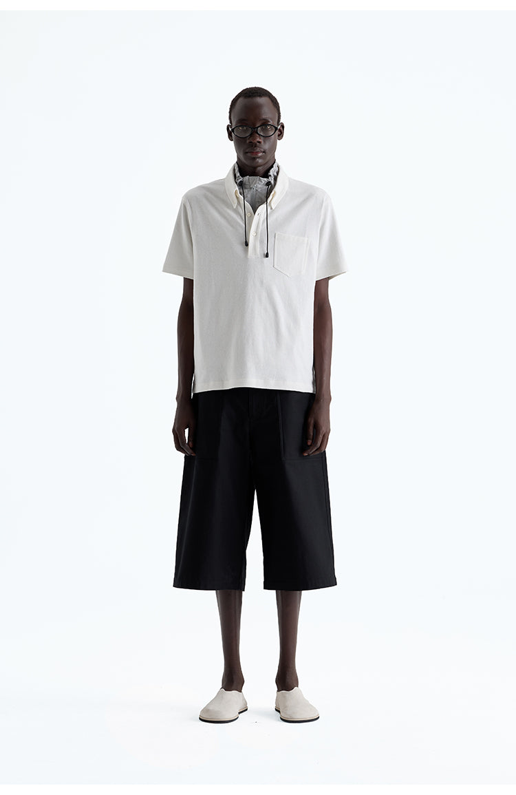 Cotton blend polo shirt