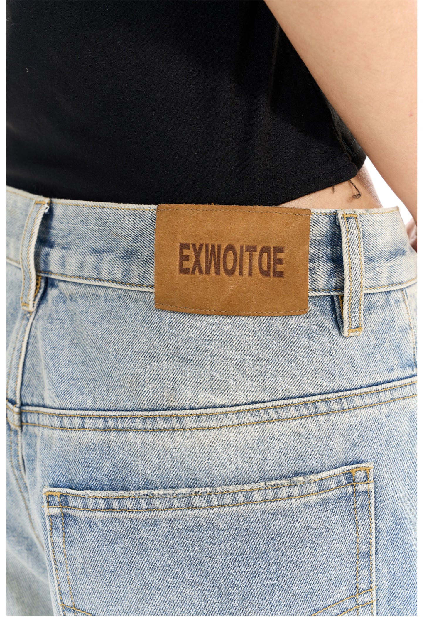 Lip D Camouflage Patch Jeans