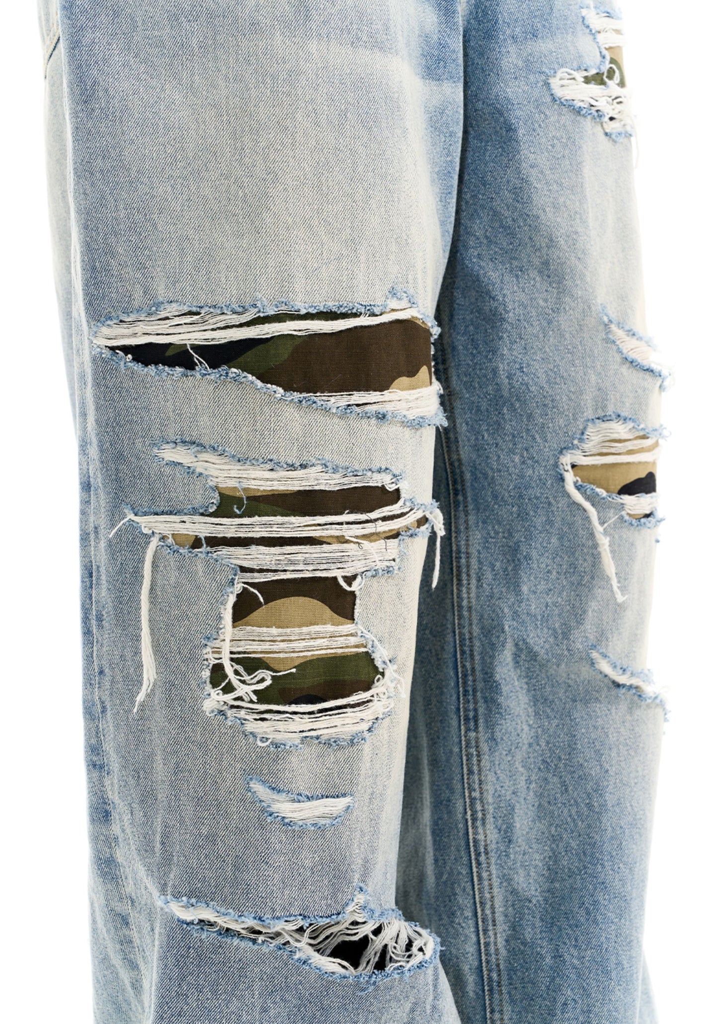 Lip D Camouflage Patch Jeans