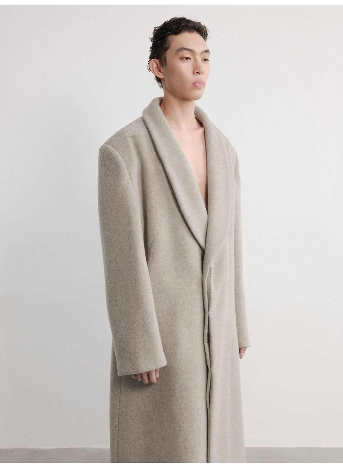 Shawl Collar Wool Coat
