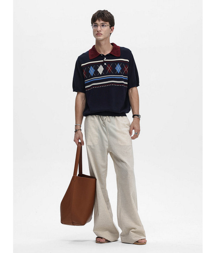 Lightweight knit polo shirt