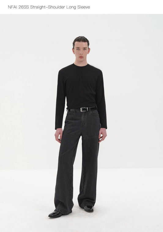 Straight-Shoulder T-Shirt