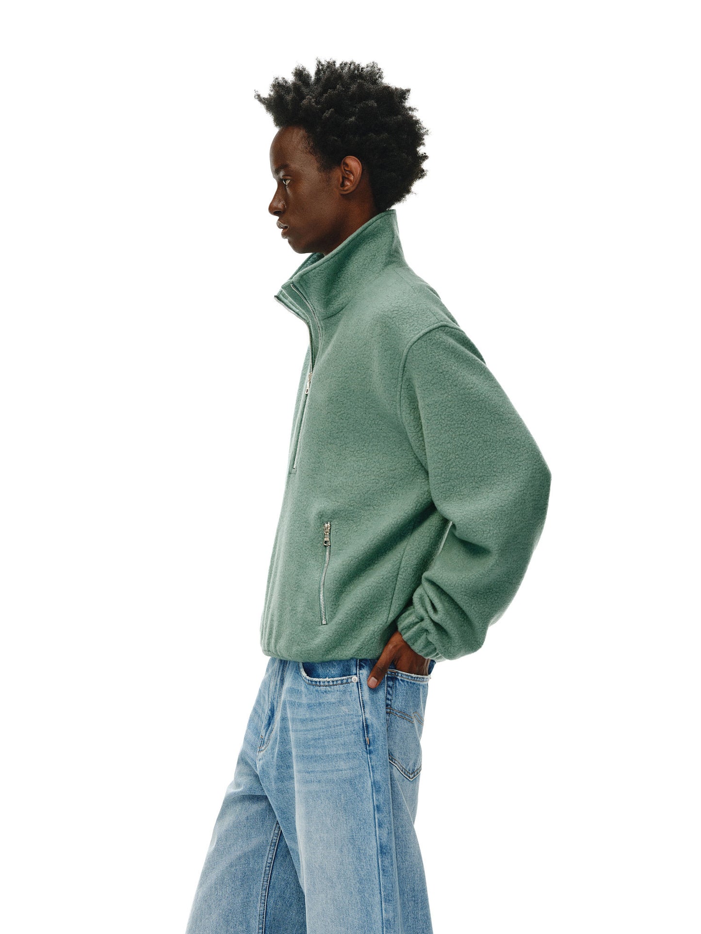 Half-Zip Pullover Wool Shirt