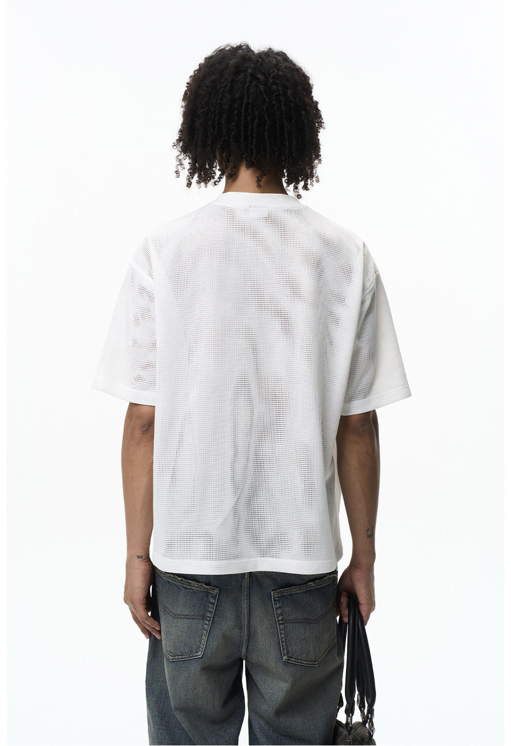 Mesh Hole Loose Fit T-shirt