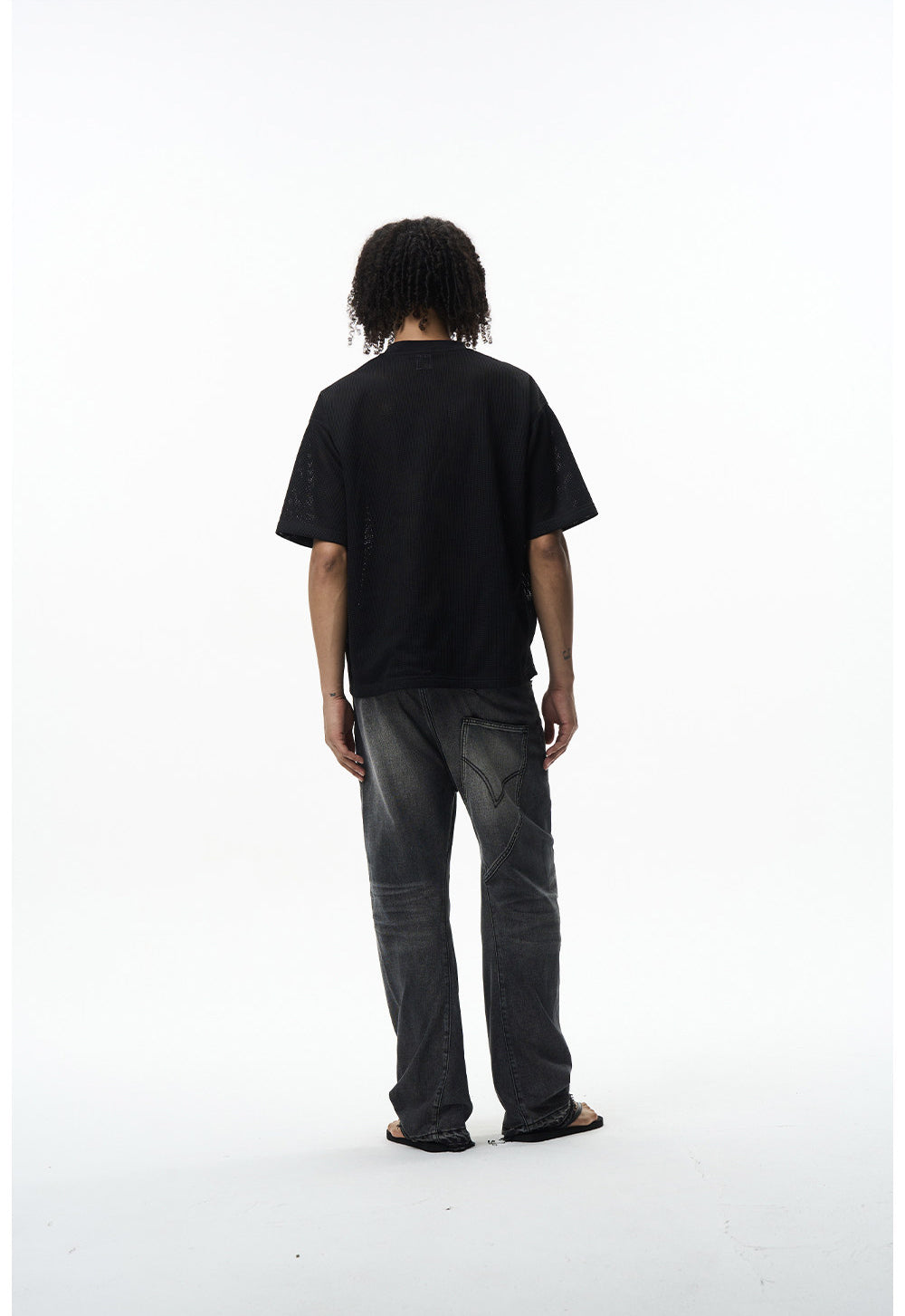 Mesh Hole Loose Fit T-shirt
