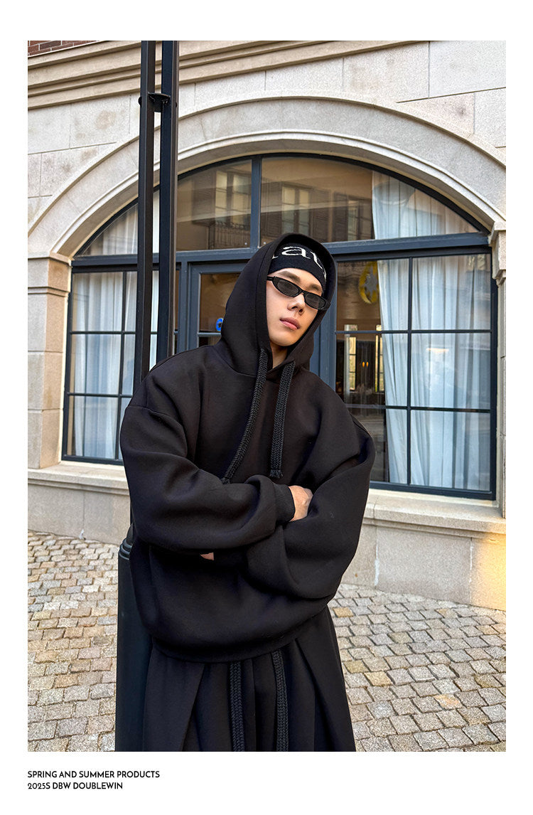 Loose-Fit Hooded Sweatshirt Set