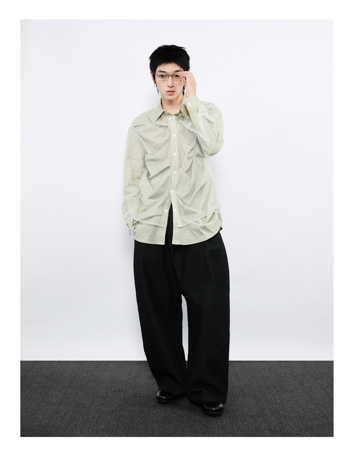 Pleated Silhouette Shirt