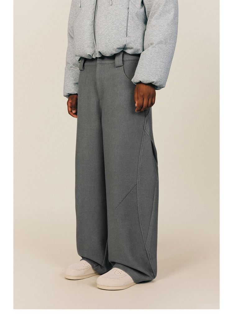 Loose-fitting wool pants