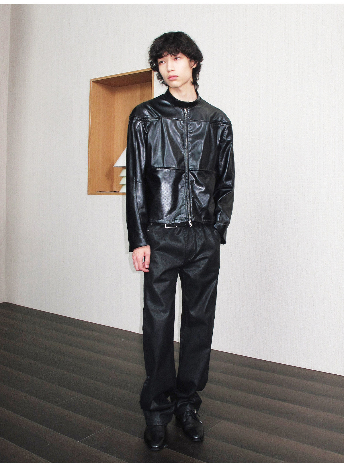 Mesh Leather Jacket