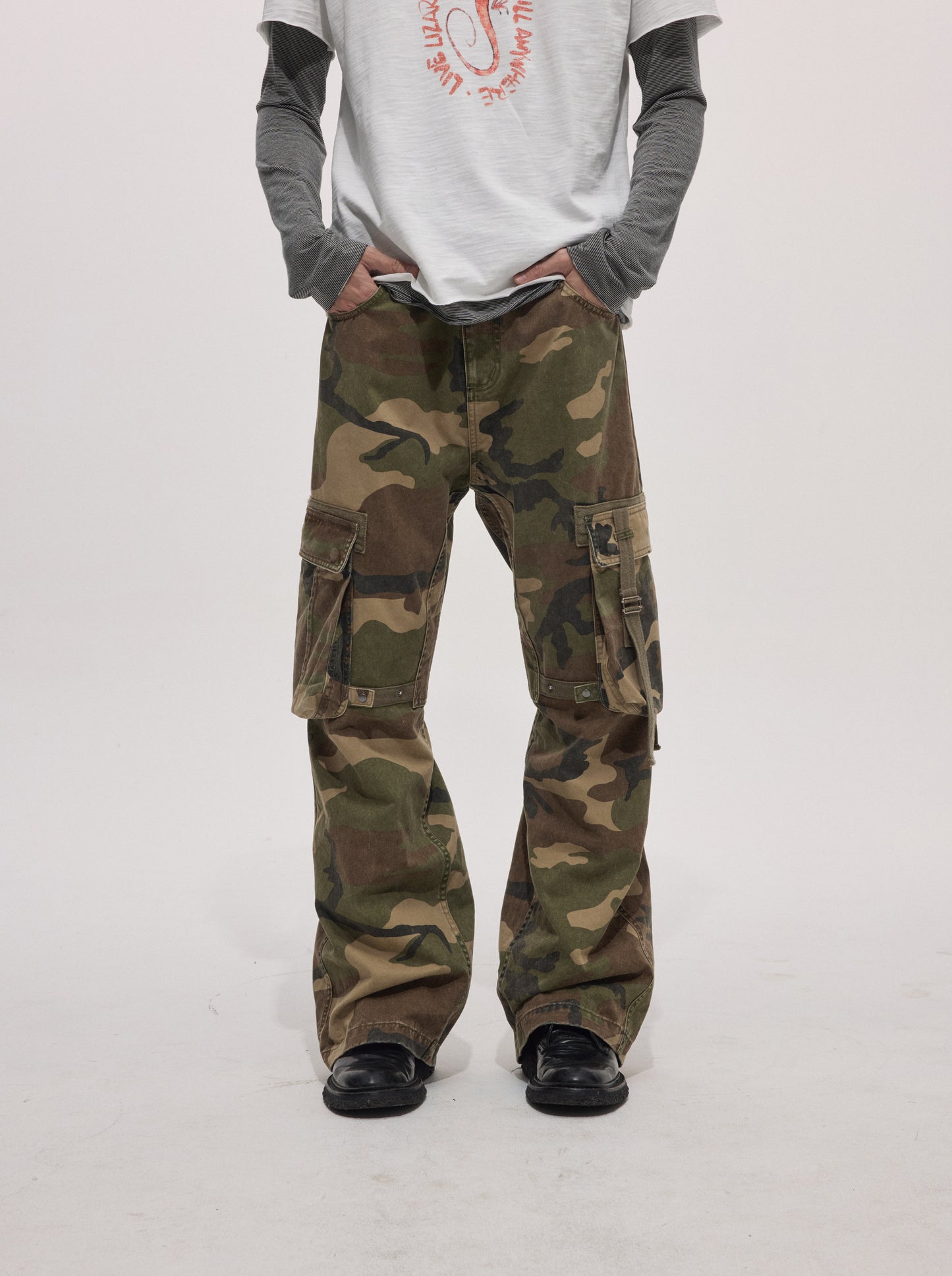 Work Pants with Webbing Wash Finish