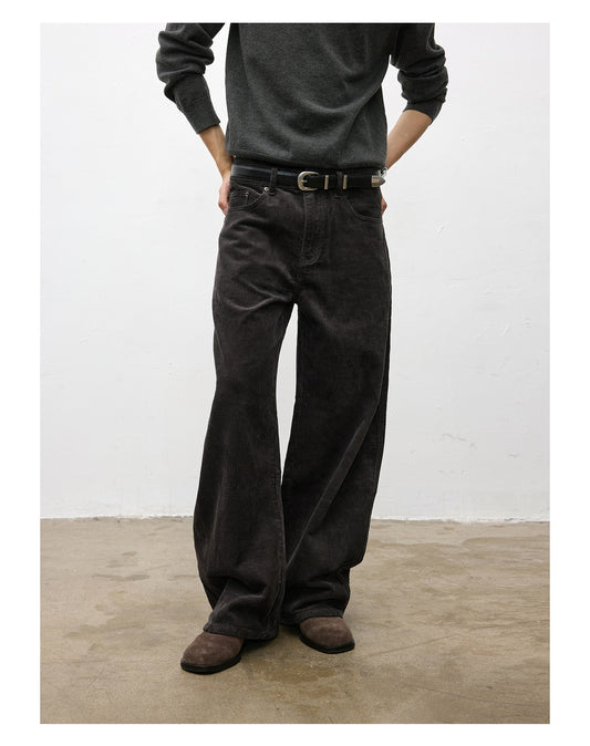 Cocoon Silhouette Corduroy Pants