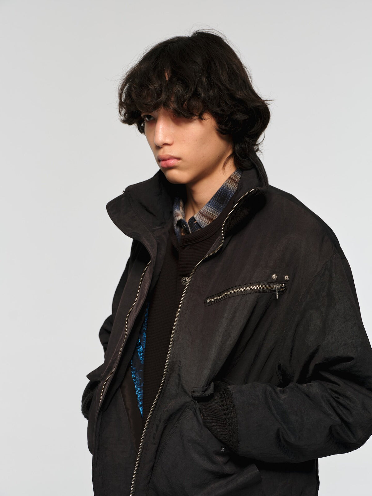 High-Neck Cotton Jacket