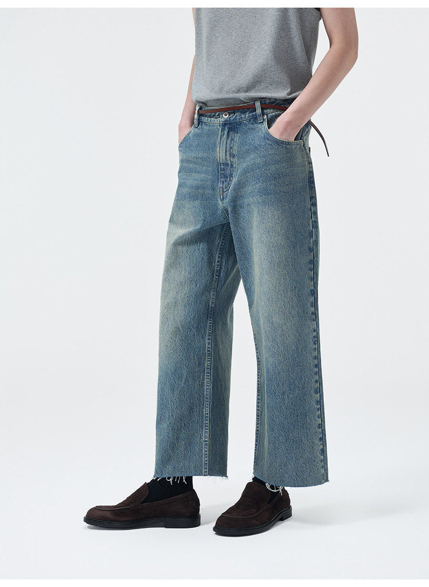 Wash Blue Straight-Leg Jeans